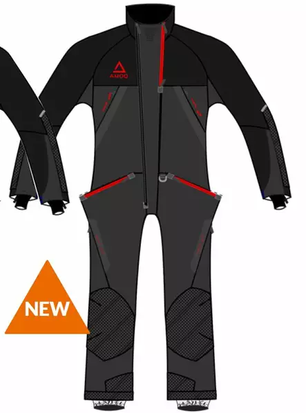 AMOQ Flex Monosuit Musta/Harmaa/Punainen - Kelkkailuhaalarit / Mono Suits - D440710 - 1