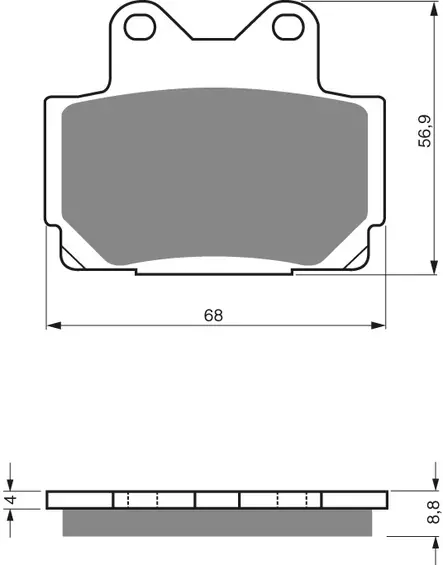 GOLDFREN Jarrupalat 067 Ceramic carbon AD - Moottoripyörän jarrupalat - D227910 - 1