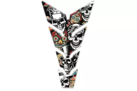 Puig Tank Pad Skull Party C/Black - Moottoripyörän tankinsuojat - D442990 - 1