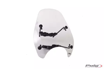 Puig Windshield + Fix Modelo Custom I C/Clear - Moottoripyörän tuulisuojat - D296660 - 1