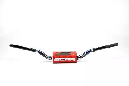Scar Handlebar O² COLOR Ø28,6 (1 1/8”) - RC - DARK BLUE Bar - RED Bar pad - Moottoripyörän ohjaustangot - D480460 - 1