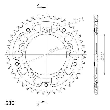 Supersprox Stealth Takaratas Kulta - Moottoripyörän takarattaat - D293560 - 2