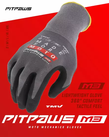 TMV Pitpaws gloves Black "Made for Moto" XXL - Öljynkäsittelyn tarvikkeet - D450080 - 1
