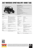 Can-Am 27 Maverick Sport MAX DPS 1000R T2b ABS Granite Grey - Can-Am mönkijät 2027 mallisto - 146990 - 3