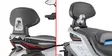 Givi Specific Backrest Zontes 368 G (2025) - Moottoripyörän laukkujen kiinnityssarjat - D530260 - 1