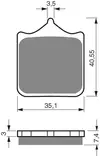 GOLDFREN Jarrupalat 177 Ceramic Carbon S3 1PAR = 4SMÅ - Moottoripyörän jarrupalat - D227980 - 2