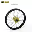 Haan wheel SX65 REAR 16-24 12-1,60 BLACK RIM/YELLOW HUB/BLACK SPOK&NIPP - Moottoripyörän täydelliset vanteet - D276080 - 1