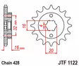 JT Eturatas JTF1122.14 - Moottoripyörän eturattaat - D523970 - 2