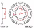 JT Takaratas JTR1231.36 - Moottoripyörän takarattaat - D523990 - 1