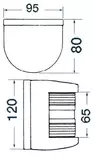 Kulkuvalo Utility 78 musta - vihreä/punainen combi - Veneen Kulkuvalot - D258610 - 2