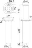 Osculati Aurora pop-out LED table light - Veneen Valaisimet - D323180 - 5