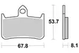 Sbs Jarrupalat Ceramic - Moottoripyörän jarrupalat - D2620 - 2