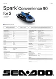 Sea-Doo 27 Spark Convenience 90 For 2 Dazzling Blue / Vapor Blue - Sea-Doo vesijetti 2027 mallisto - 147000 - 3