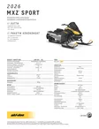 SKI-DOO 26 MXZ SPORT 600 EFI 85 HP - Ski-Doo Reitti 2026 - 139200 - 3
