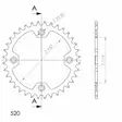 Supersprox / JT Teräs takaratas 1760.36 - Moottoripyörän takarattaat - D65990 - 2