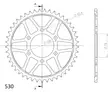 Supersprox / JT Teräs takaratas 816.45 - Moottoripyörän takarattaat - D26790 - 2