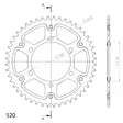 Supersprox Stealth Takaratas Kulta - Moottoripyörän takarattaat - D294160 - 2