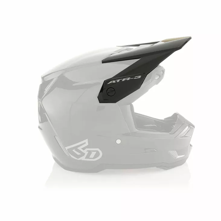 6D Helmet ATR-3 Visor Solid Gloss Black - Muut varaosat - D549330 - 1