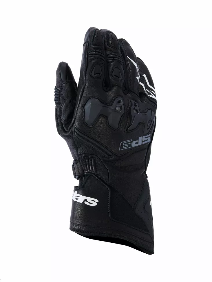 Alpinestars Ajohanskat SP-9 Musta/Valkoinen - Nahkaiset moottoripyörähanskat - D528990 - 1