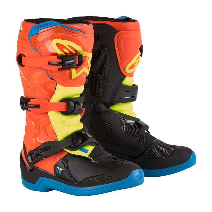 Alpinestars Saapas Tech 3s Nuorten oranssi/Sininen - Offroad ajosaappaat - D471240 - 1