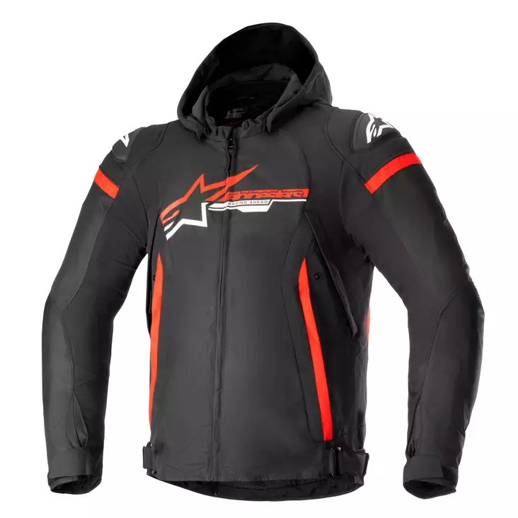 Alpinestars Tekstiilitakki Zaca Vedenpitävä Musta/Punainen/Valkoinen - Kalvolliset moottoripyörätakit - D439040 - 1