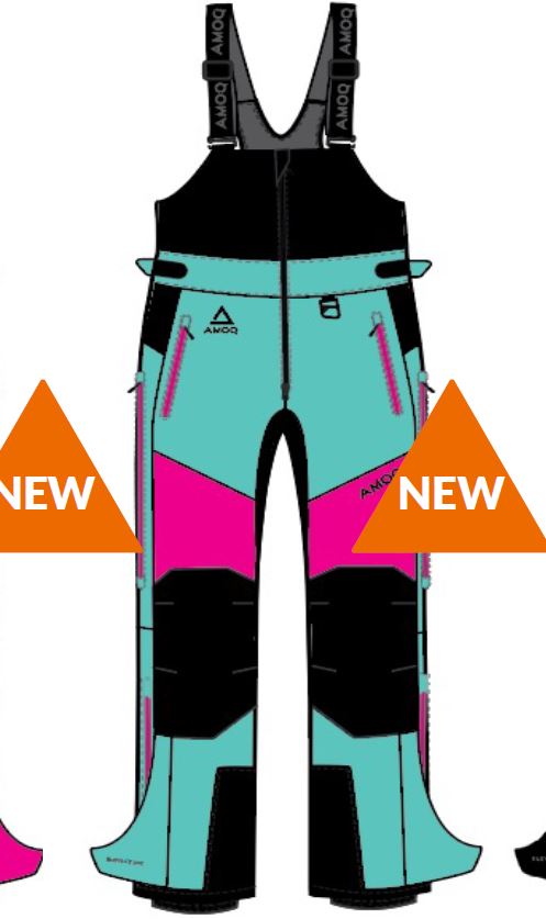 AMOQ Aspect Housut Naisten Turkoosi/Musta/Pinkki - Kelkkailu ajohousut - D446620 - 1