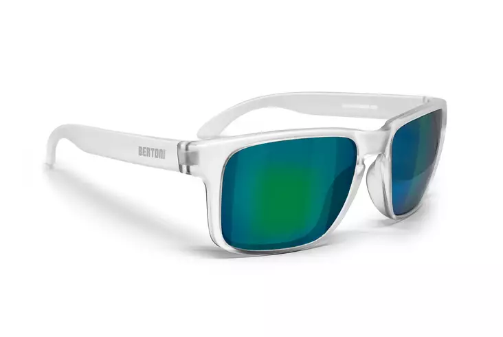 Bertoni Eyewear ROGER 03 white/green - Moottoripyörä Ajolasit Onroad - D458030 - 1