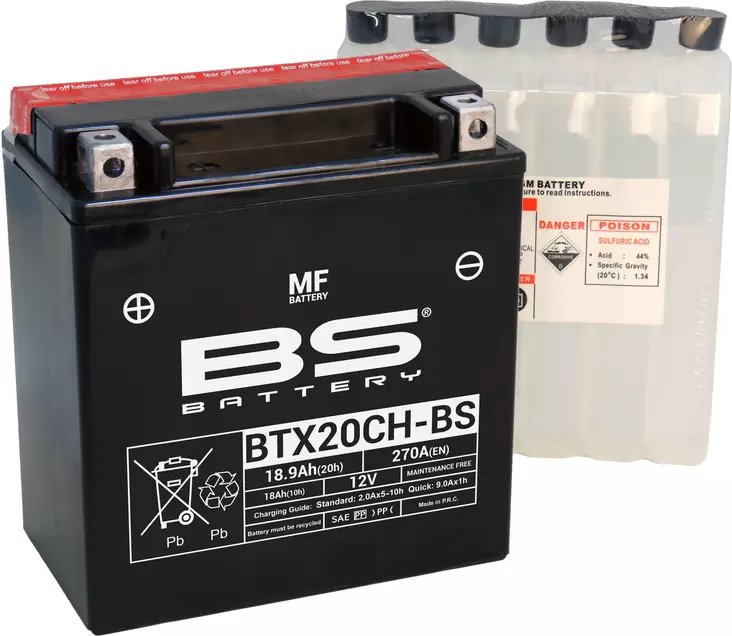 BS Battery BTX20CH-BS MF (cp) Maintenance Free - Akut - D262580 - 1