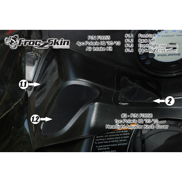 Frogzskin Polaris IQ Big Air Intake Vent Kit (except 08 700/800 RMK) 2005-08 - Moottorikelkan ilmastointikalvot - D148270 - 1