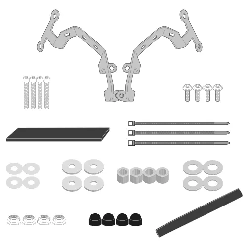 Givi Specific fitting kit for 1176A 1176ABL - Moottoripyörän tuulisuojat - D457030 - 1