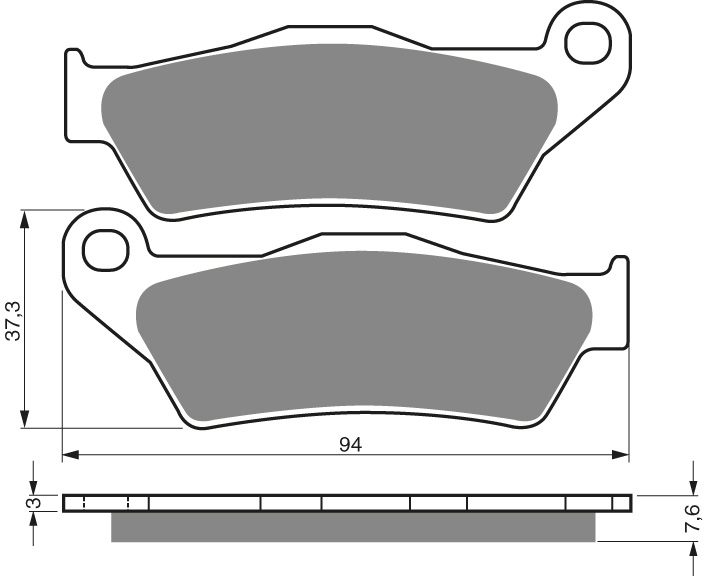 GOLDFREN Jarrupalat 031 Ceramic Carbon S3 - Moottoripyörän jarrupalat - D227880 - 1