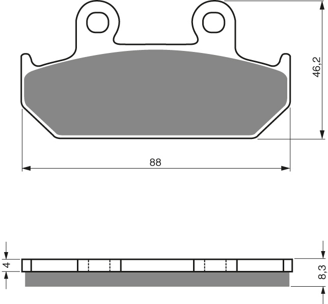 GOLDFREN Jarrupalat 051 Ceramic Carbon S3 - Moottoripyörän jarrupalat - D227900 - 1