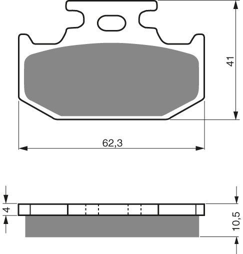 GOLDFREN Jarrupalat 100 Ceramic Carbon K1 - Moottoripyörän jarrupalat - D227820 - 1
