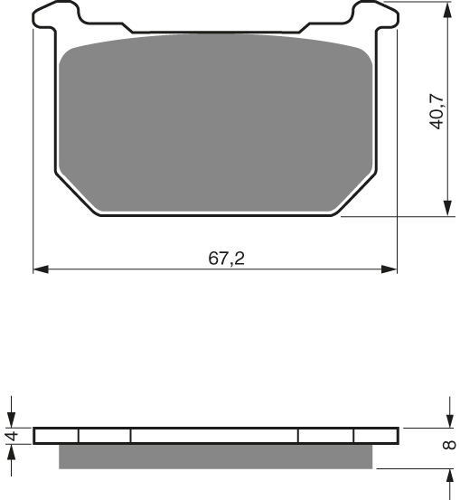 GOLDFREN Jarrupalat 127 Ceramic carbon AD - Moottoripyörän jarrupalat - D227950 - 1