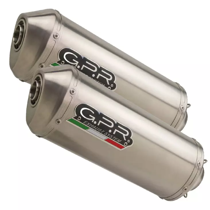 GPR Aprilia Sl - Falco 1000 2000/04 Pair EC-Approv. slip-on exhaust Satinox - Moottoripyörän äänenvaimentimet - D422390 - 1