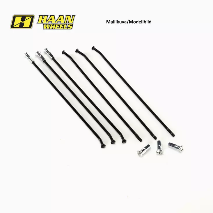 Haan pinnasarja 19" 36kpl kirkkaat pinnat/siniset nipat - Moottoripyörän pinnat - D461680 - 1