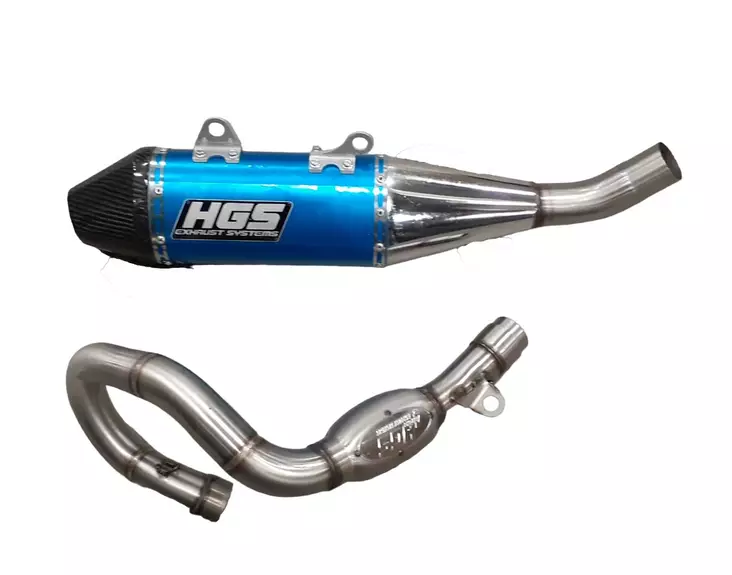 HGS Täysputkisto 4T new design KTM250SX-F 23-.. Sininen-Carbpn - Moottoripyörän pakoputkistot - D499360 - 1