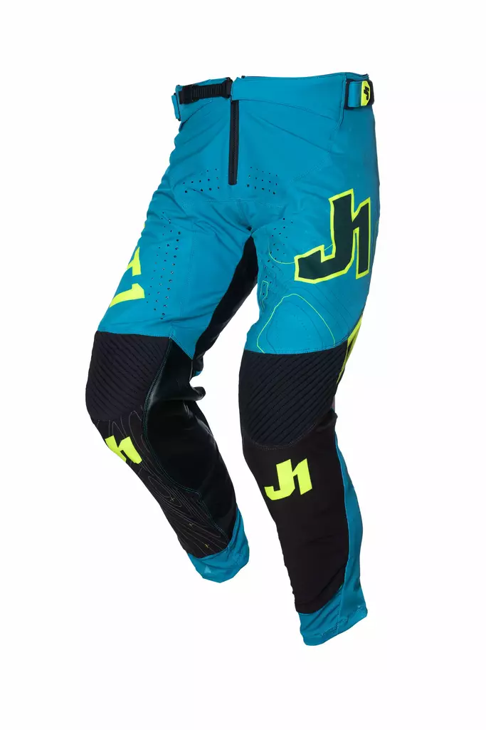 Just1 Housut J-Flex 2.0 Frontier Teal Musta/Keltainen Fluo - Motocross housut MX - D444920 - 1