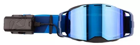 KLIM Edge eFire Goggle Slope Electric Blue Lemonade Dark Smoke Blue Mirror - Kelkkailu ajolasit & linssit - 143070 - 1