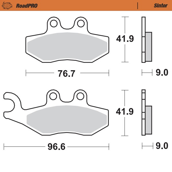 Moto-Master Jarrupalat RoadPRO Scooter Rear MP3 500 11-19 - Moottoripyörän jarrupalat - D245100 - 1