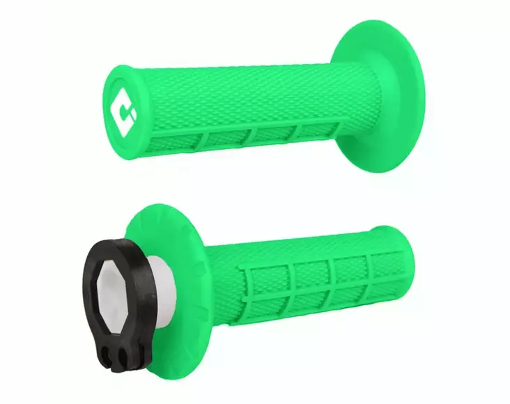 ODI Half-Waffle MX Lock-On Grip Set FLO-Green - Moottoripyörän kahvakumit - D509890 - 1