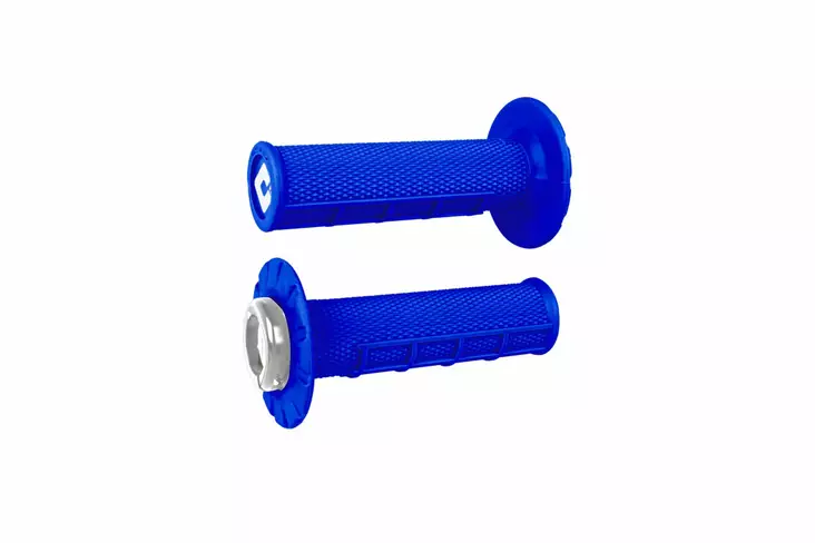 ODI Half-Waffle V2.1 ATV MX Grip 125mm Bright Blue/Silver - Moottoripyörän kahvakumit - D510110 - 1