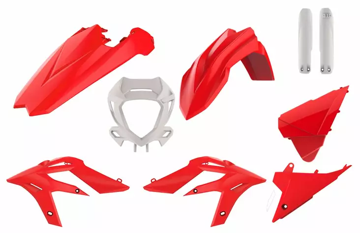 Polisport Full kit X-TRAINER (20-22) Red/White Red/White (1) - Moottoripyörän muovisarjat - D400450 - 1