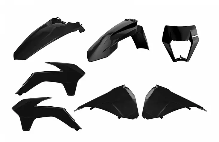 Polisport kit enduro w/mask KTM EXC/EXC-F(14-16) black (1) - Moottoripyörän muovisarjat - D343590 - 1