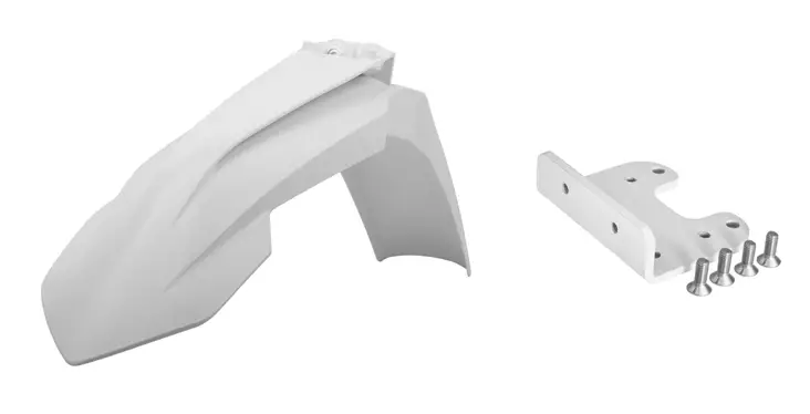 Polisport Kit front fender ktm(17)+adapter SX(07-12) EXC(08-13) white (6) - Moottoripyörän muovisarjat - D344520 - 1