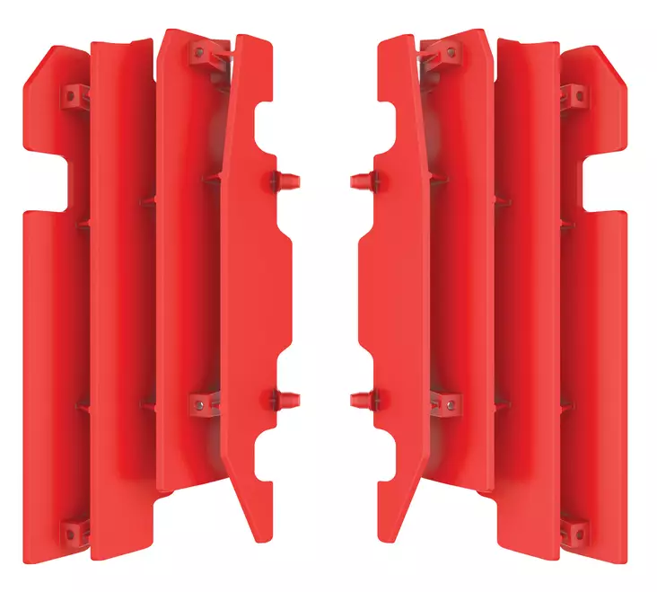 Polisport Radiator louvers CR125/250(00-04) CRF450F(03-04) red cr04 (24) - Moottoripyörän jäähdyttimen suojat - D344430 - 1