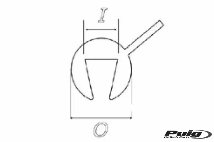 Puig 50M Protector Plastic 3X1,5 C/Black - Moottoripyörän tuulisuojien tarvikkeet - D298740 - 1