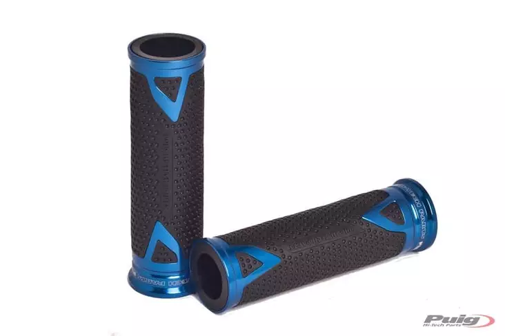 Puig Grips By Pair Puig Hi-Tech Radical Alu C/Blue - Moottoripyörän kahvakumit - D299530 - 1