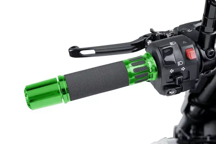 Puig Grips Puig Hi-Tech Racing Alu 123Mm C/Green - Moottoripyörän kahvakumit - D301380 - 1
