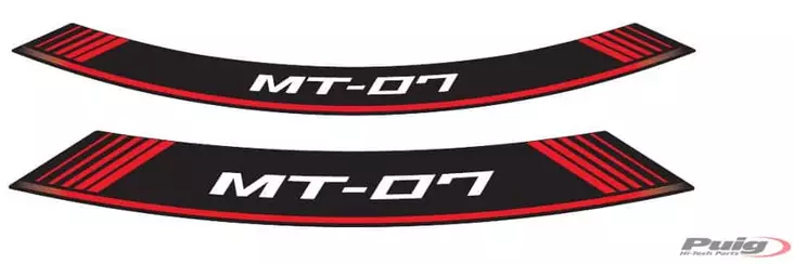 Puig Kit 8 Rim Strips Mt-07 C/Red - Moottoripyörän vanneteipit - D302010 - 1